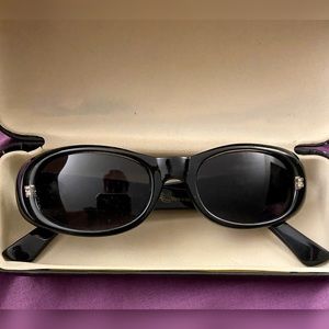 Vintage Prada Sunglasses VGUC black w/gold + case